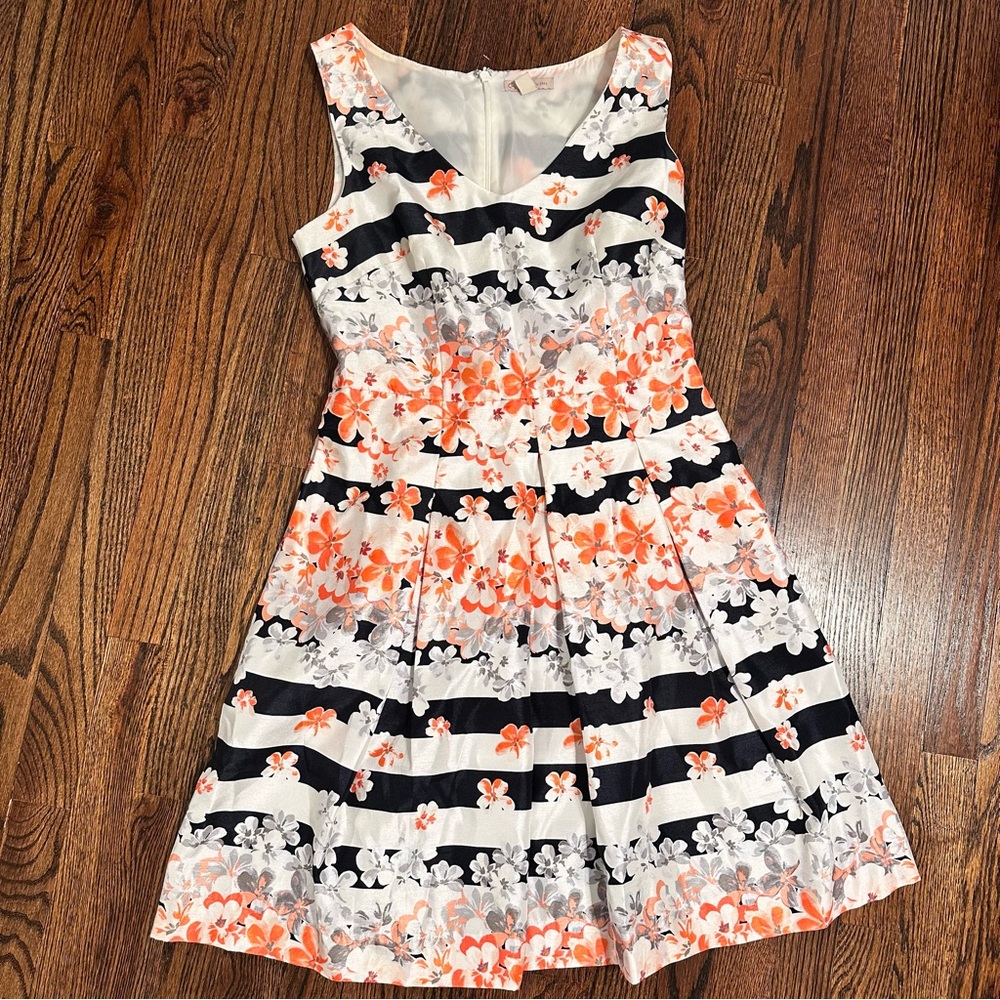 Floral Striped Dress size 8